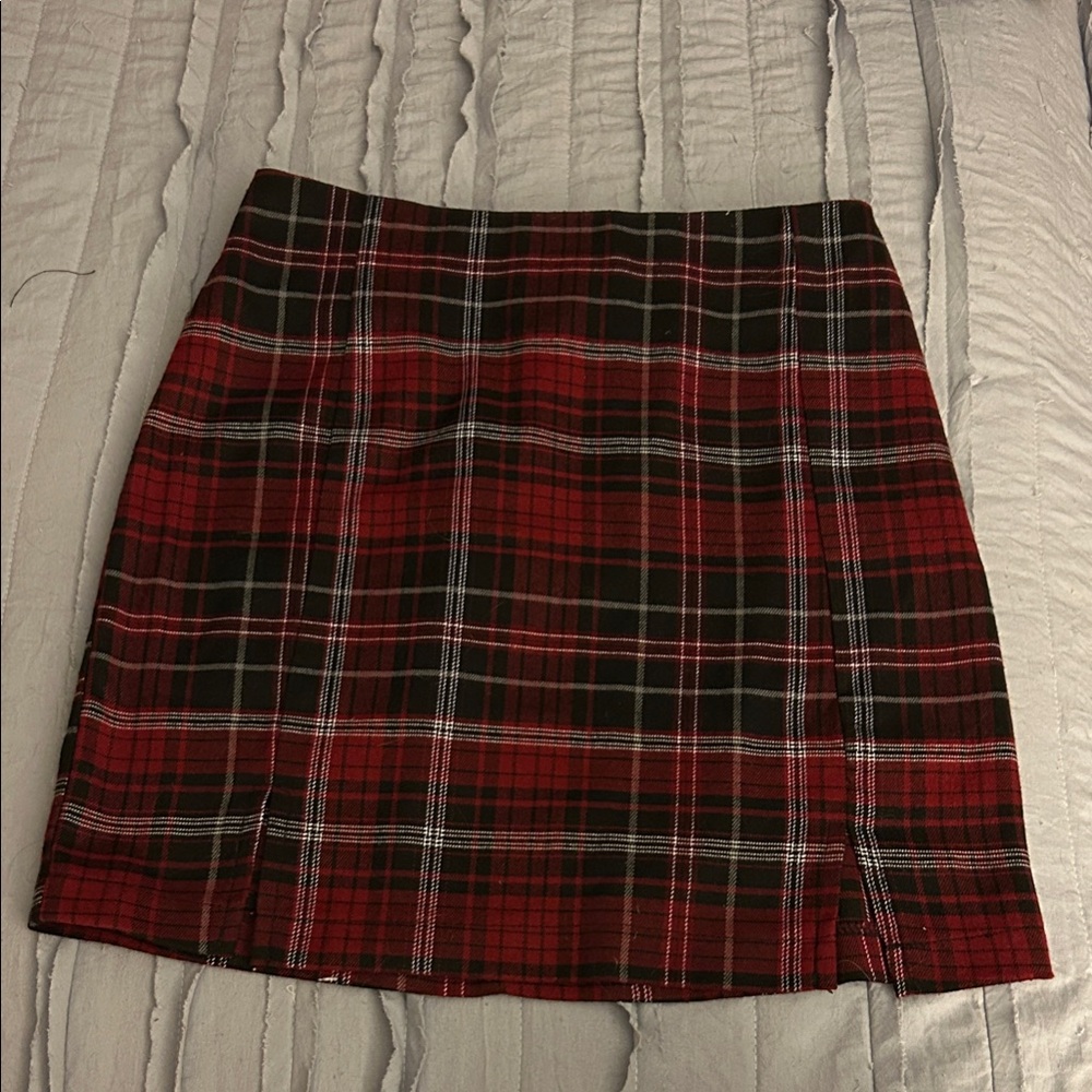 Love on a Hanger Red and Black A-Line Mini Skirt Casual